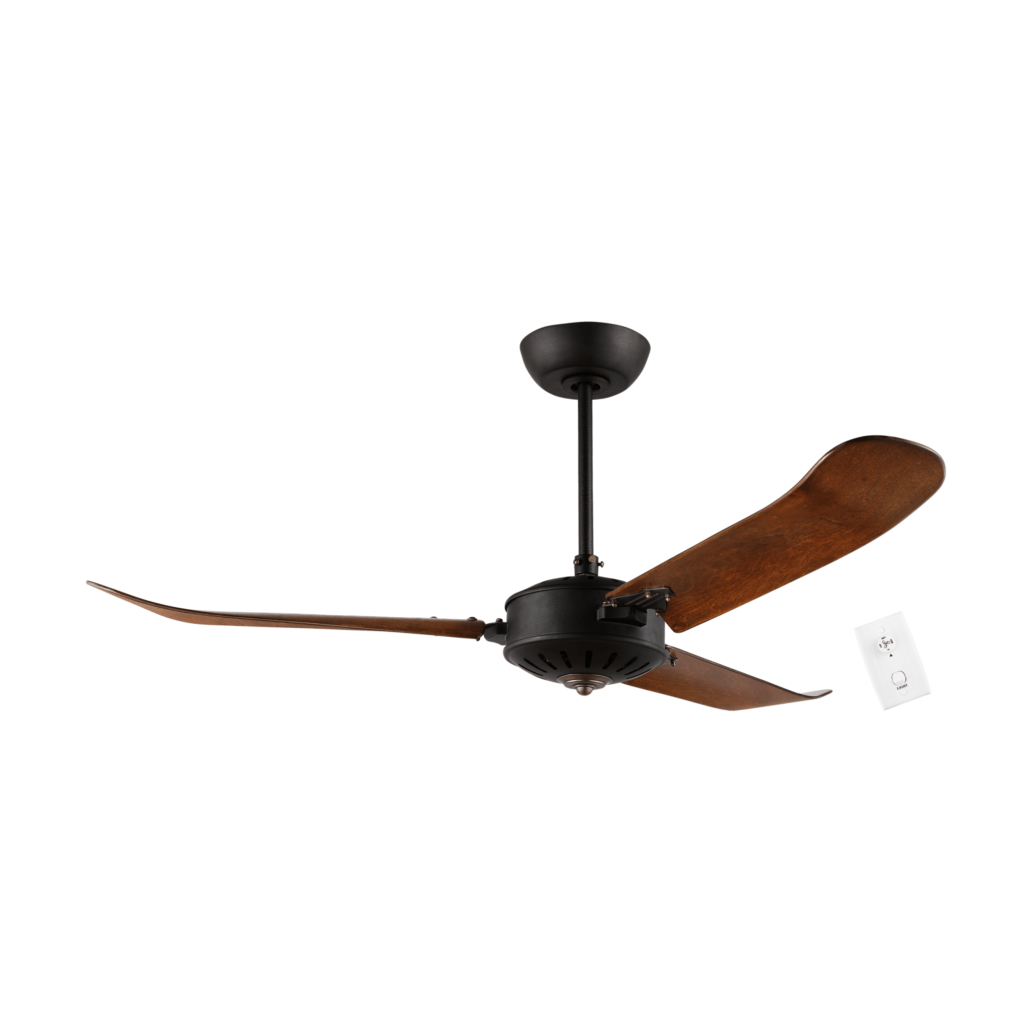 Dark Distressed Oak Eglo Hoi An 54 3 Blade Timber Ceiling Fan