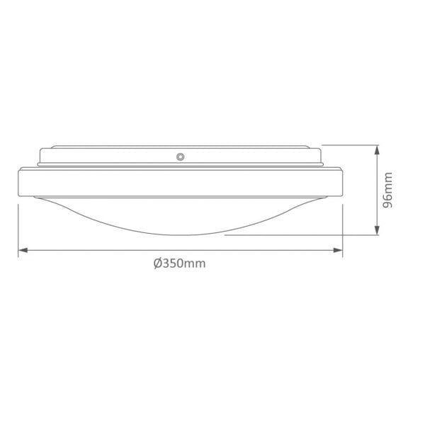 LED ROUND OYSTER METAL TRIM 350mm-494