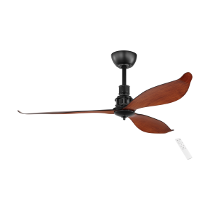 Comporta 5inch DC 3 Blade ABS Black And Dark Wood Ceiling Fan_202975