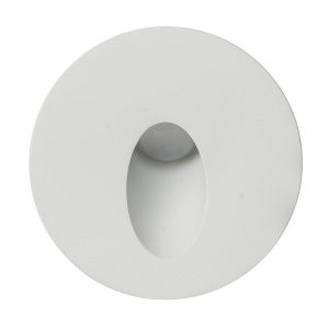 White aluminium round steplight