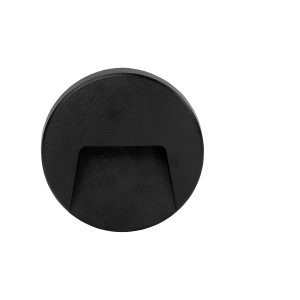 Black Poly Carb round surface mounted step-light