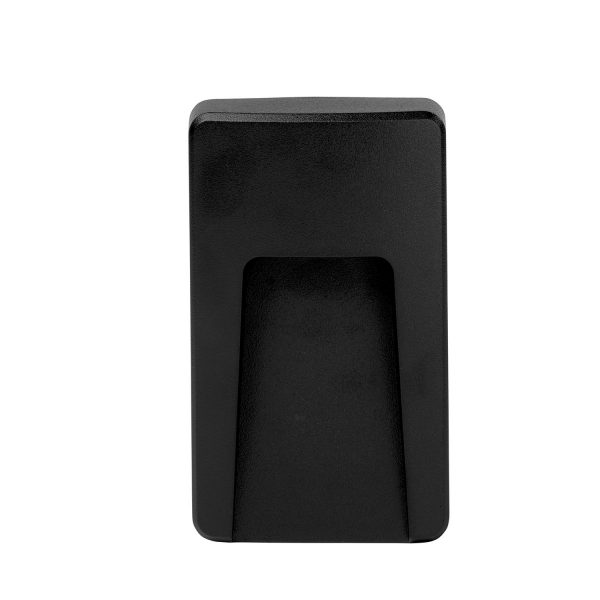 rectangular polycarb surface mounted steplight HV3223T-BLK