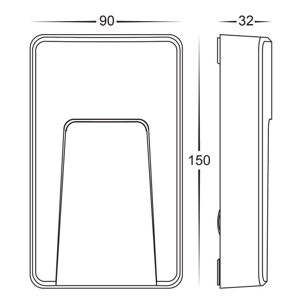 HV3223T-BLK dimensions